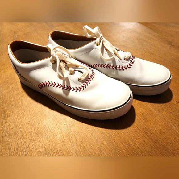 Vintage Baseball Keds Women's Champion Pennant Leather Sneaker - Picture 1 of 10